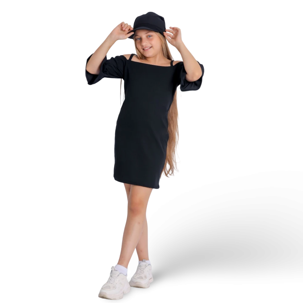 Elegant Girls’ Dress in Premium Scuba Fabric